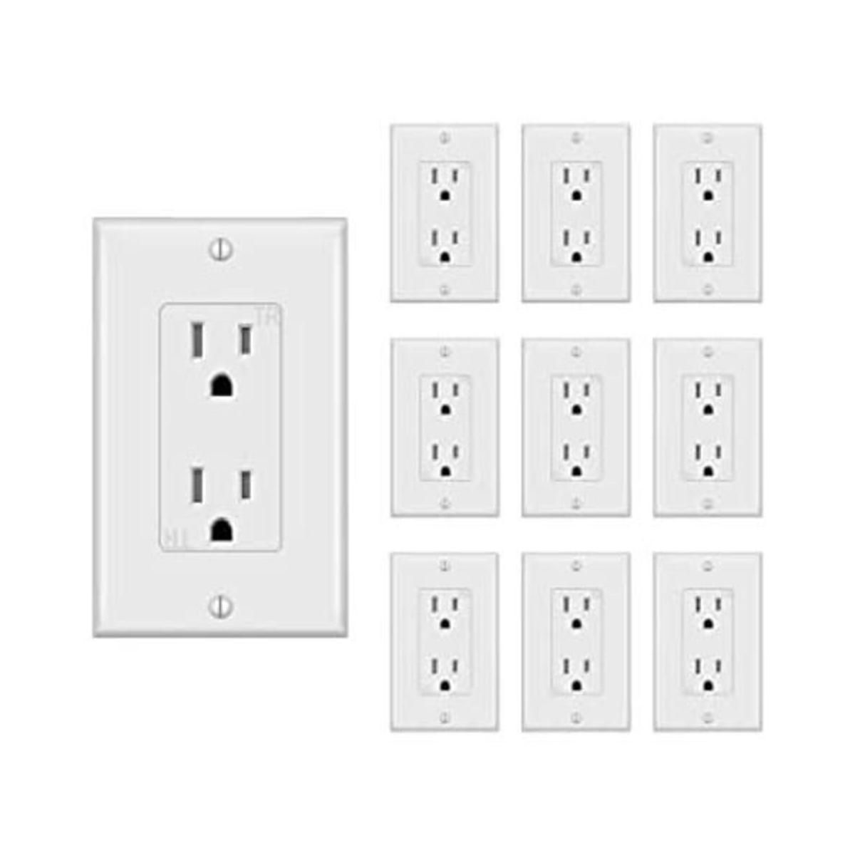 TAKETEK Decorator Toma de corriente con placa de pared