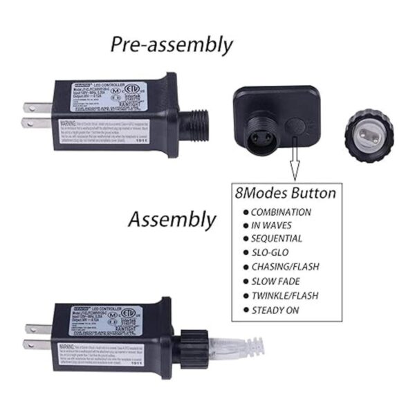 Guirnalda de luces LED para ventana 8 modos de_3