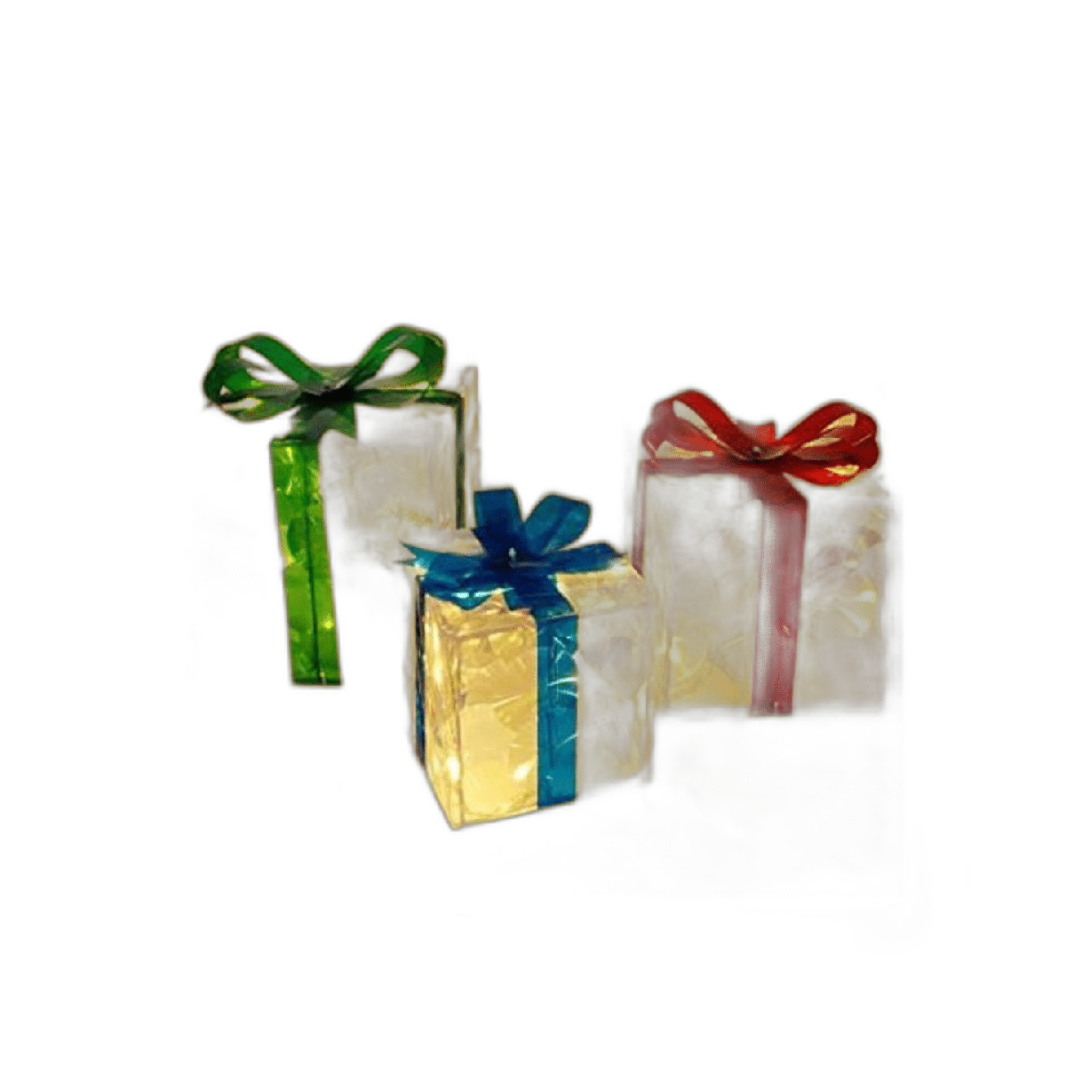 GUOOU Juego de 3 cajas de regalo iluminadas decoraciones