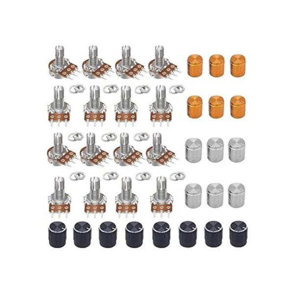 Taiss Kit de potenciómetro de 60 piezas B5K 10K 20K 50K_3