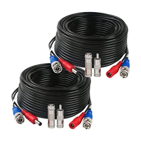 Tainston Cable de alimentación de vídeo BNC 2 unidades