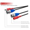 Tainston Paquete de 4 cables de alimentación de vídeo BNC_4