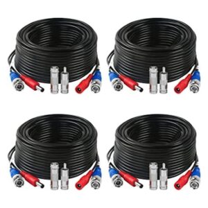 Tainston Paquete de 4 cables de alimentación de vídeo BNC_1