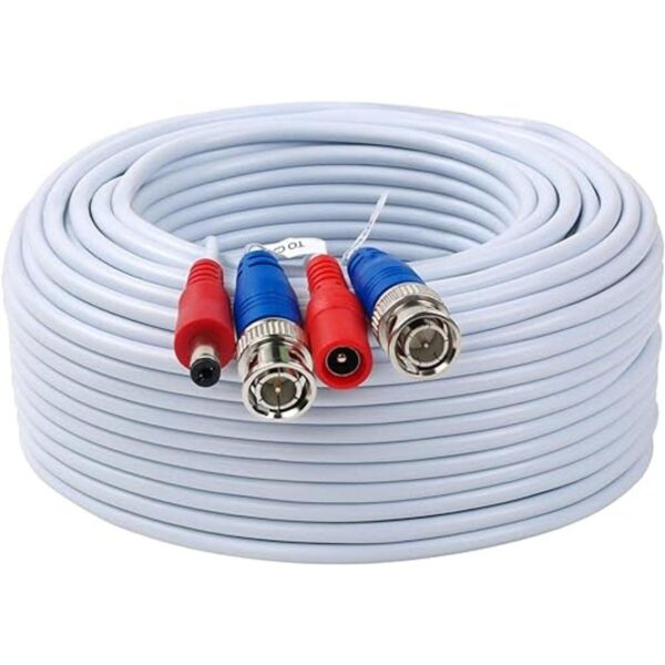 Tainston Cable de alimentación de vídeo BNC blanco 2_2