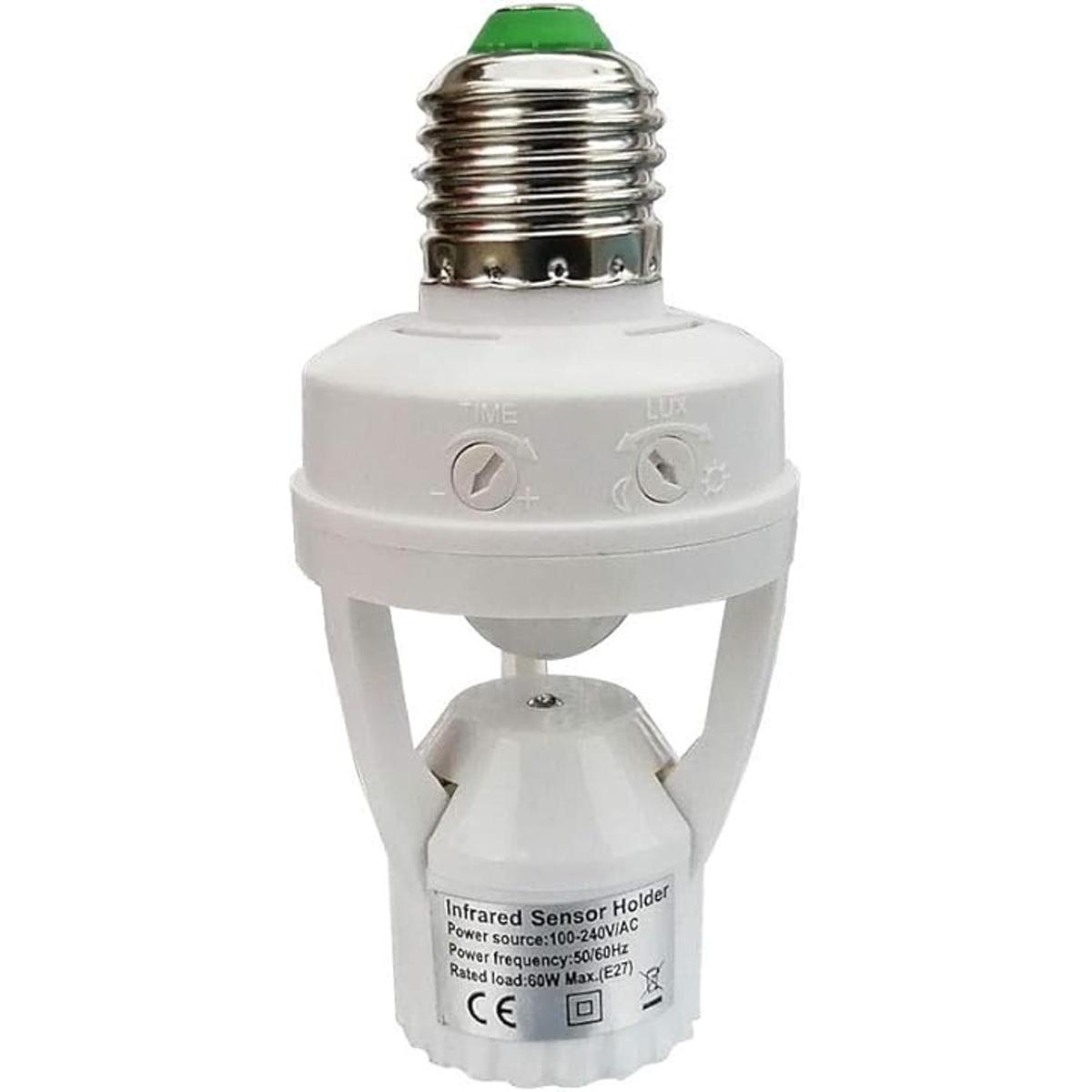 PIR Toma de luz con sensor de movimiento adaptador de