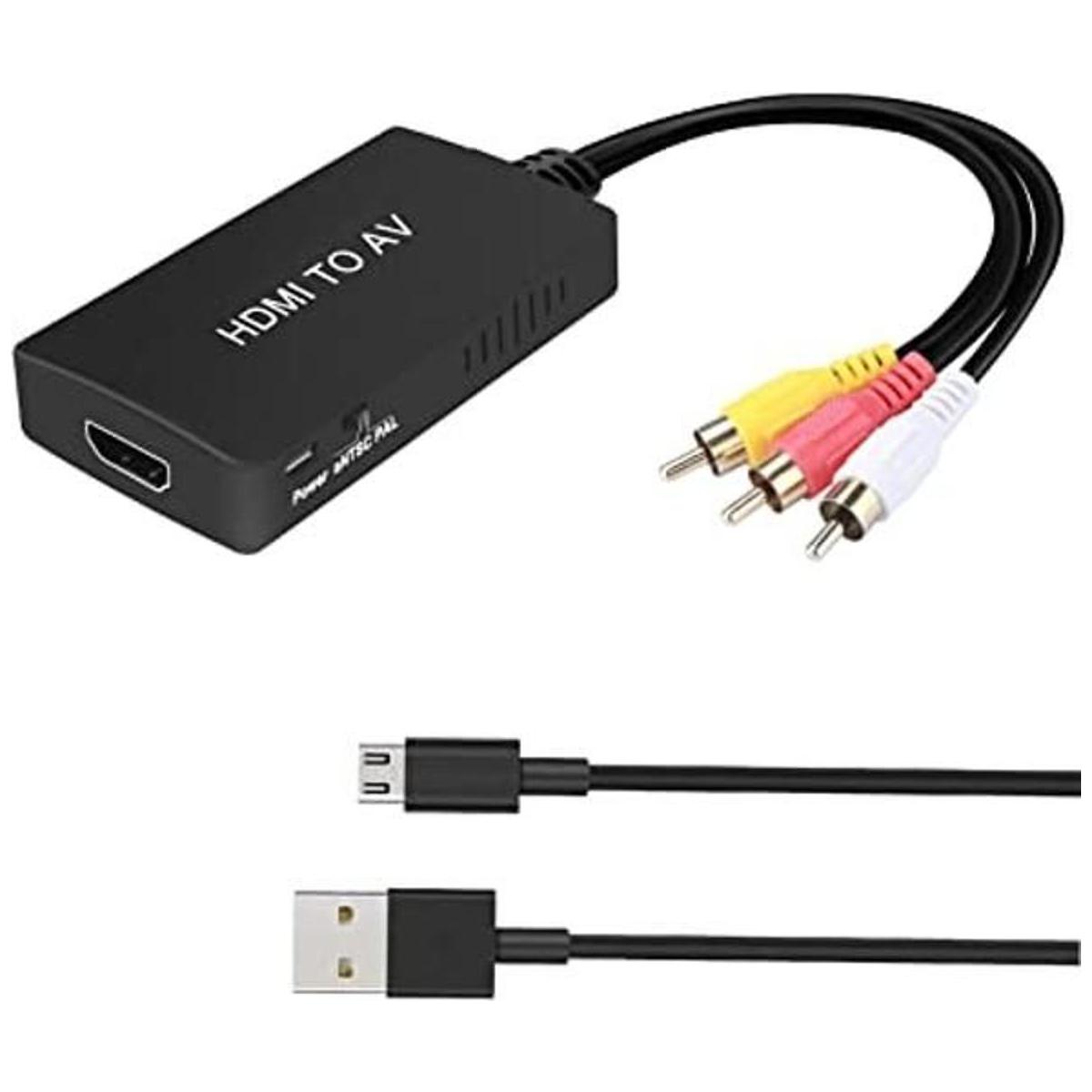 Convertidor HDMI a RCA HDMI a AV 3RCA CVBs compuesto de