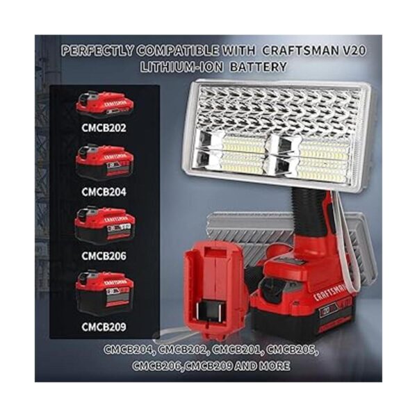 Luz de trabajo LED de 4200 LM para batería Craftsman V20