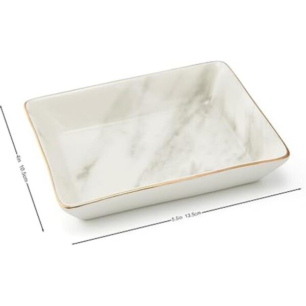 Tahit Plato de mármol de rayas gris nórdico bandeja de_6