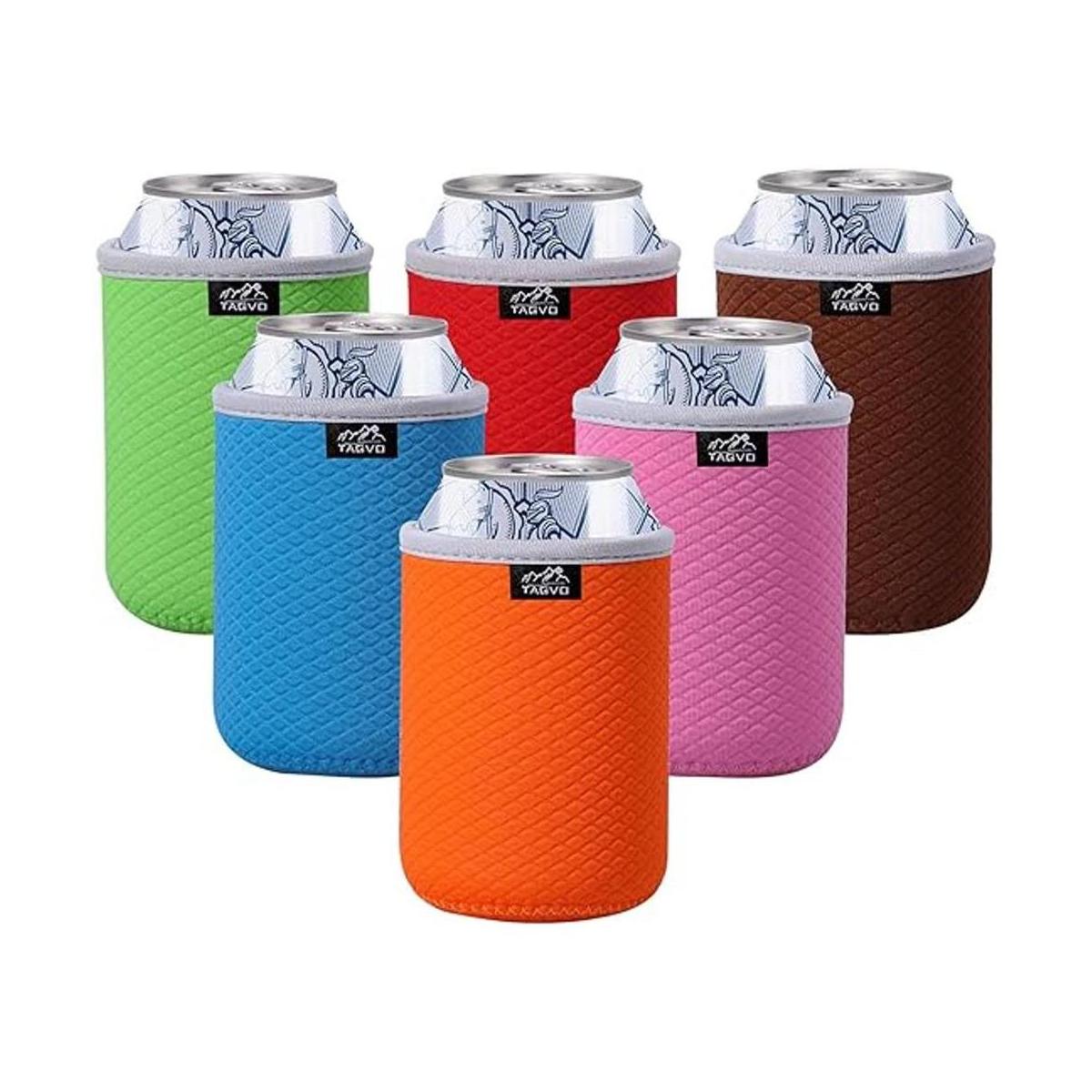 TAGVO Juego de 6 fundas para latas de cerveza aisladas