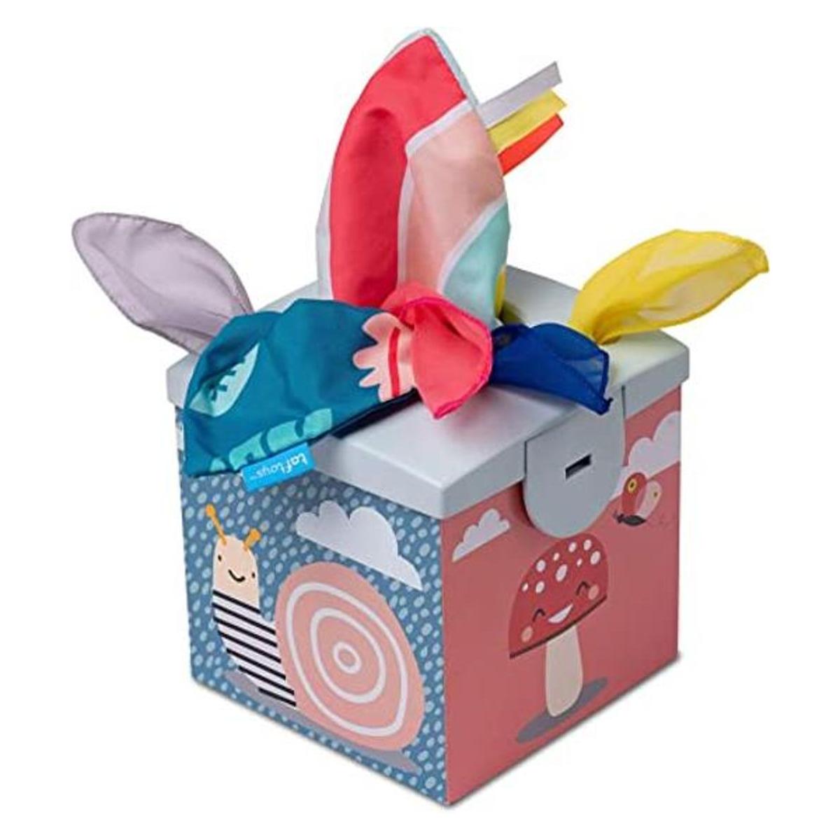Taf Toys Caja de pañuelos sensoriales arrugados para niños