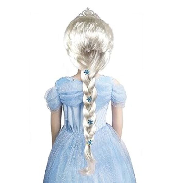 Tacobear Elsa Peluca de Elsa de Frozen con tiara de_2