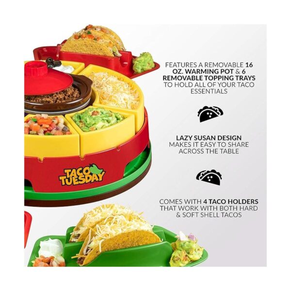 Nostalgia Taco Tuesday bandeja giratoria de ingredientes_2