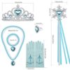 Tacobear Elsa Peluca de Elsa de Frozen con tiara de_6