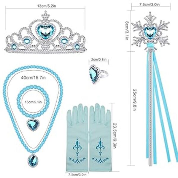 Tacobear Elsa Peluca de Elsa de Frozen con tiara de_6