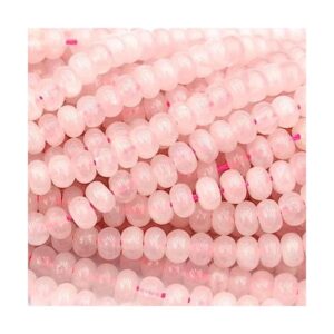 Cuentas de piedras preciosas de cuarzo rosa natural de_1