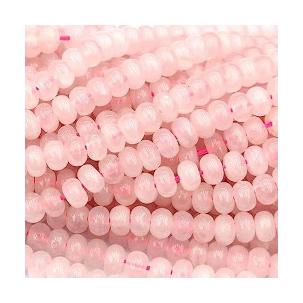 Cuentas de piedras preciosas de cuarzo rosa natural de