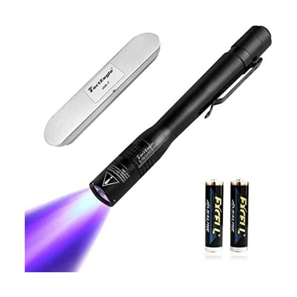 TactEagle Linterna de mano de luz negra de 365 nm