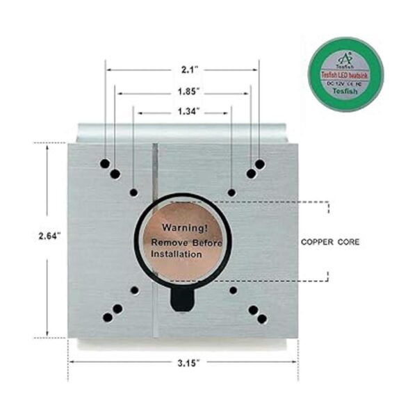 TX ventilador de enfriamiento con disipador de calor de