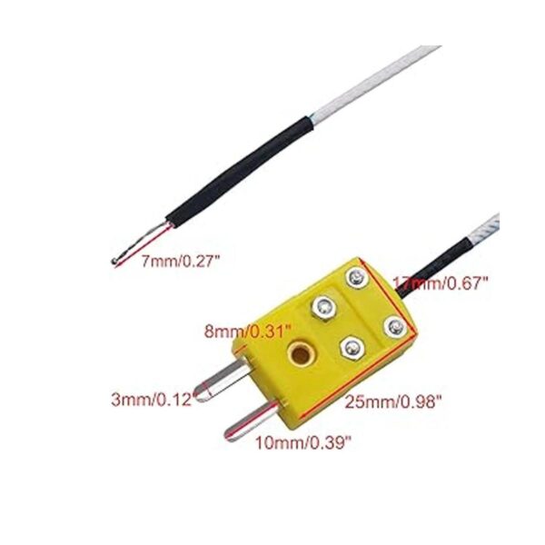 TWTADE 5 piezas 3M K tipo Miniconector termopar sonda de_2