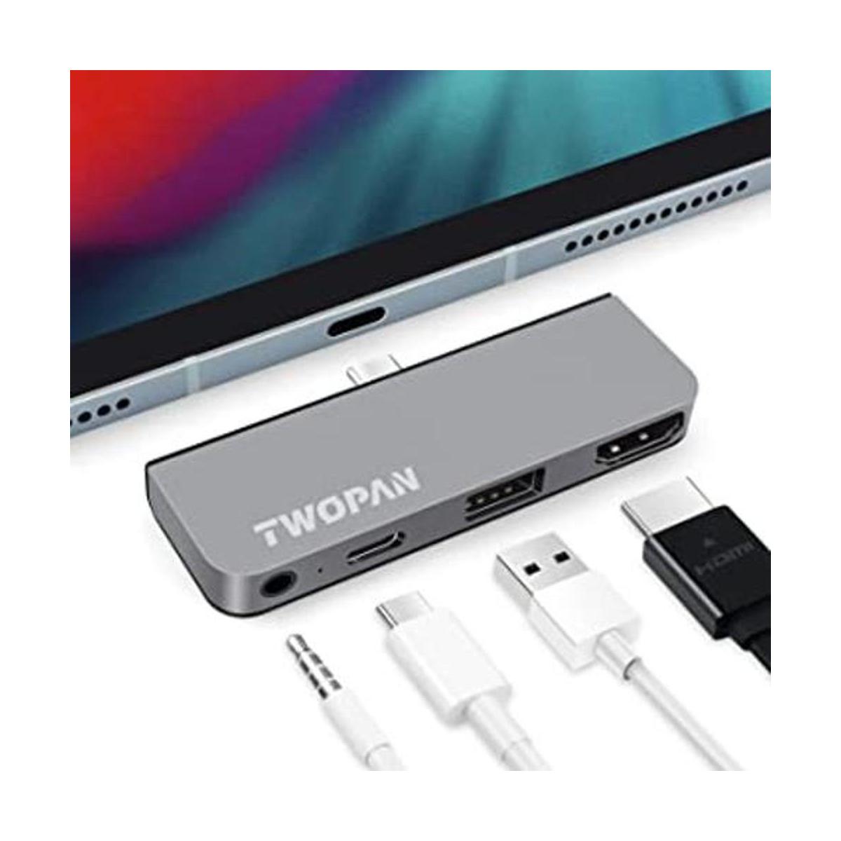 TWOPAN iPad Pro 4 puertos USB C Hub divisor de puerto USB