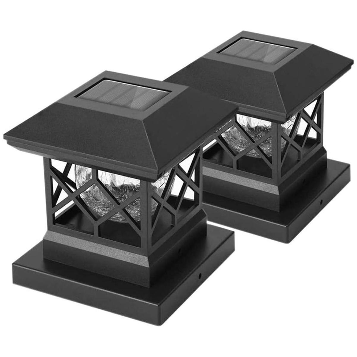 Twinsluxes Luces solares para postes solares al aire