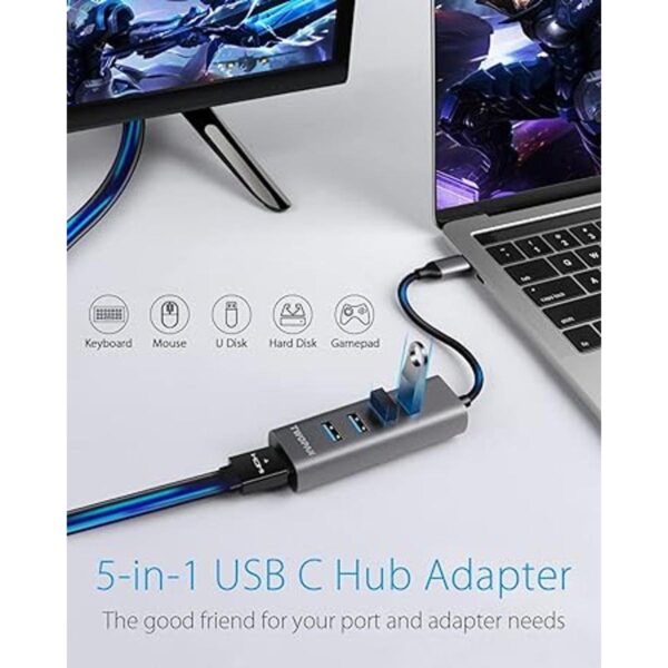 TWOPAN Hub USB C HDMI 4K 5 en 1 USB C a USB Hub 4_2