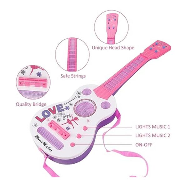 M SANMERSEN Guitarra eléctrica para niños 4 cuerdas_2