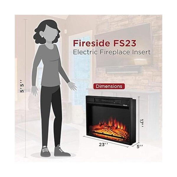 TURBRO Fireside FS23 Chimenea eléctrica con llamas_6