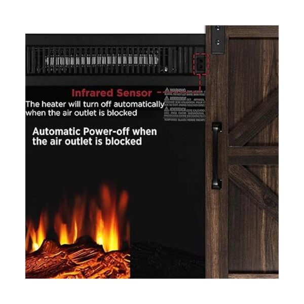 TURBRO Fireside FS23 Chimenea eléctrica con llamas_3