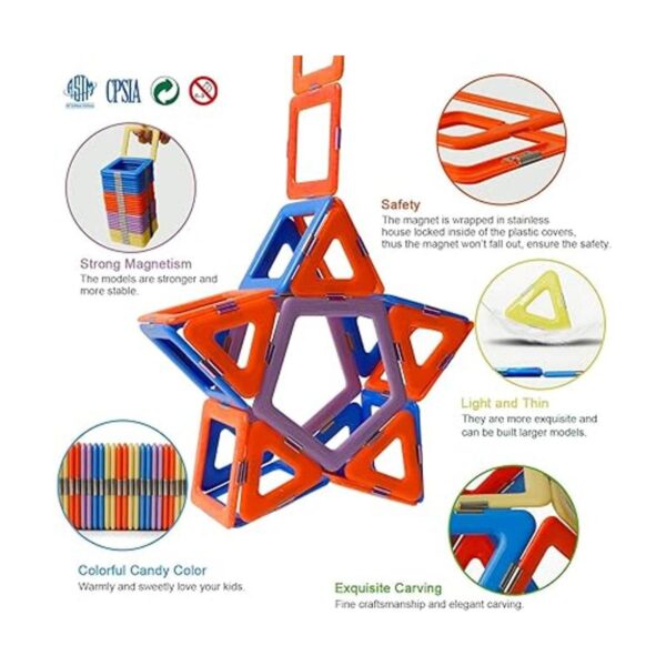 Juego de juguetes magnéticos de construcción 120 piezas_2