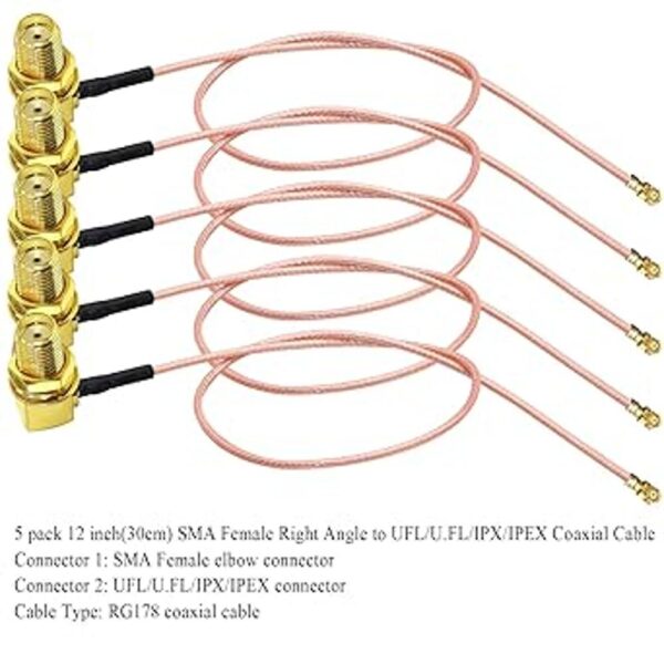 Cable coaxial IPX SMA hembra SMA ángulo recto a U.FL UFL_2