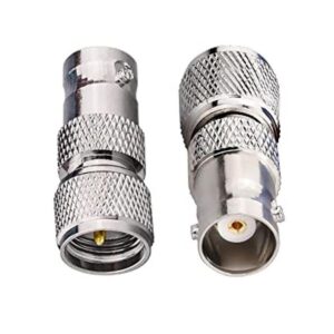 TUOLNK 2 unidades BNC hembra enchufe a mini UHF macho Jack_1