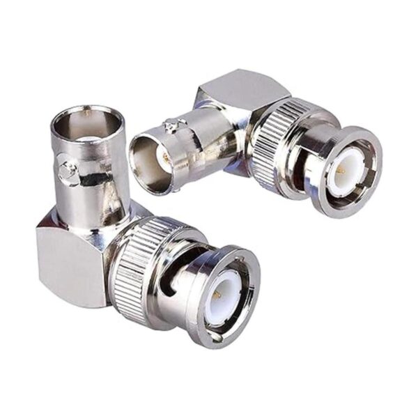 TUOLNK Paquete de 2 adaptadores de codo BNC macho a hembra_2