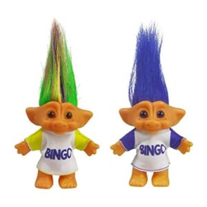 Juego de 2 muñecas vintage Troll muñeca de la suerte_1