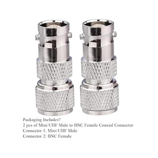 TUOLNK 2 unidades BNC hembra enchufe a mini UHF macho Jack_2