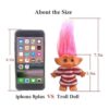 Juego de 2 muñecas vintage Troll muñeca de la suerte_3