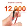 Cable de carga largo para iPhone de 11.5 ft certificado_2