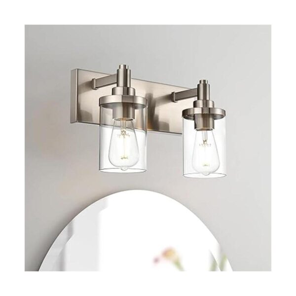 TULUCE 2 luces de pared de níquel cepillado con pantalla_3