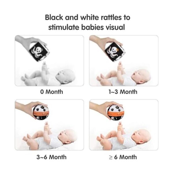 Tumama Juego de juguetes para bebé color blanco y negro_4