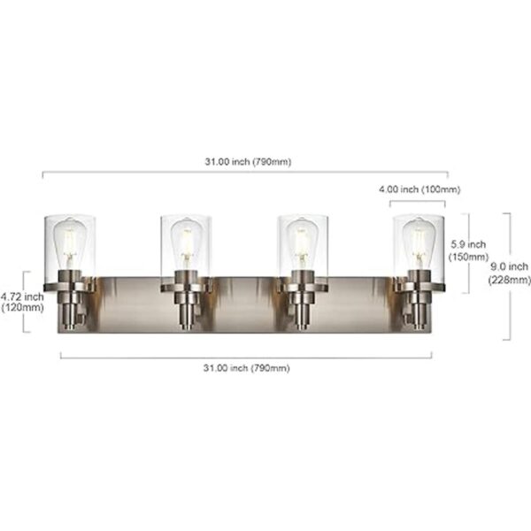 TULUCE Iluminación de baño de 4 luces moderna lámpara de_5