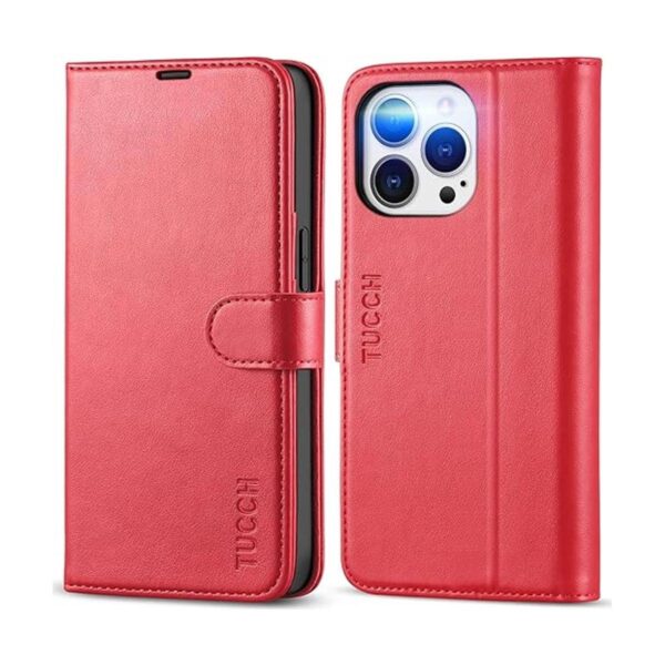 TUCCH Funda tipo cartera para iPhone 13 Pro 5G soporte_1