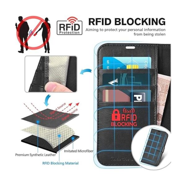 TUCCH Funda para iPhone 13 funda de piel sintética con_3