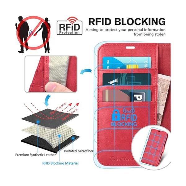 TUCCH Funda tipo cartera para iPhone 13 Pro 5G soporte_3