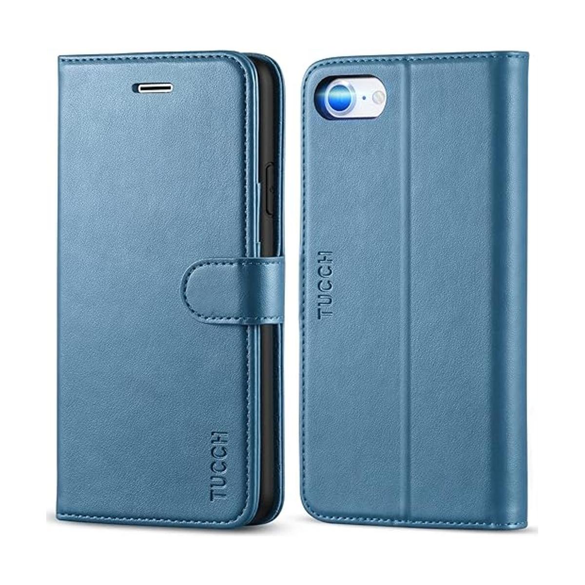 TUCCH Funda tipo cartera compatible con iPhone 8