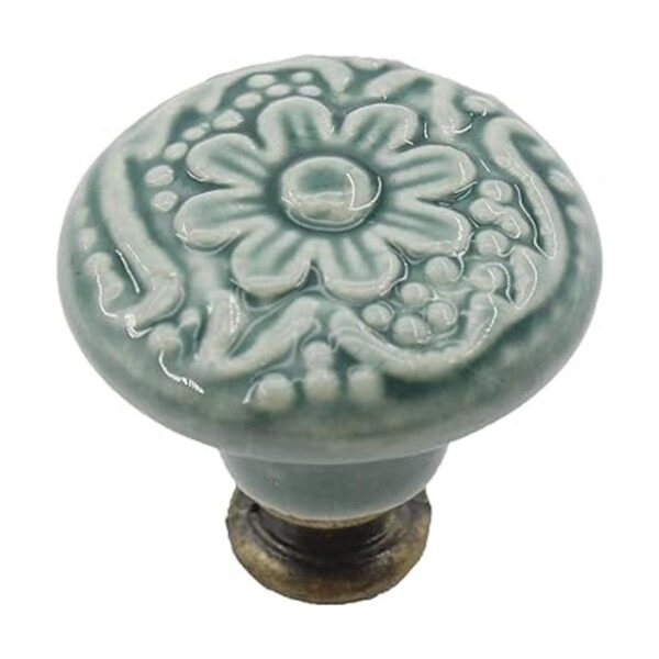 TTZEZE Juego de 10 pomos de cerámica decorativos con