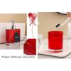 TUANYO Juego de accesorios de baño rojos juego de 6