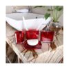 TUANYO Juego de accesorios de baño rojos juego de 6
