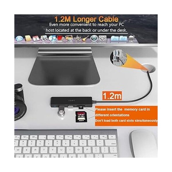 TSUPY Hub USB 3.0 Multi USB Data HUB con cable extendido_3