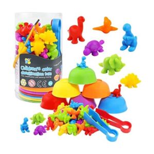 TSYAN Juguetes de conteo de dinosaurios juego a juego_1