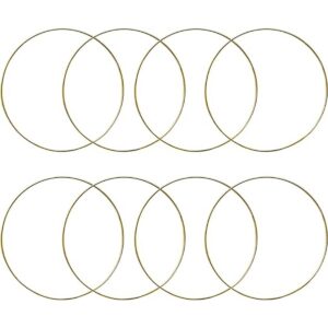 TSJ 8 aros de metal dorado de 8 pulgadas para hacer_1